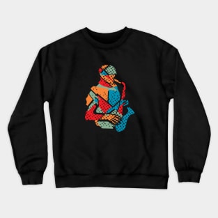 Saxophone Musician Modern Art Style Crewneck Sweatshirt